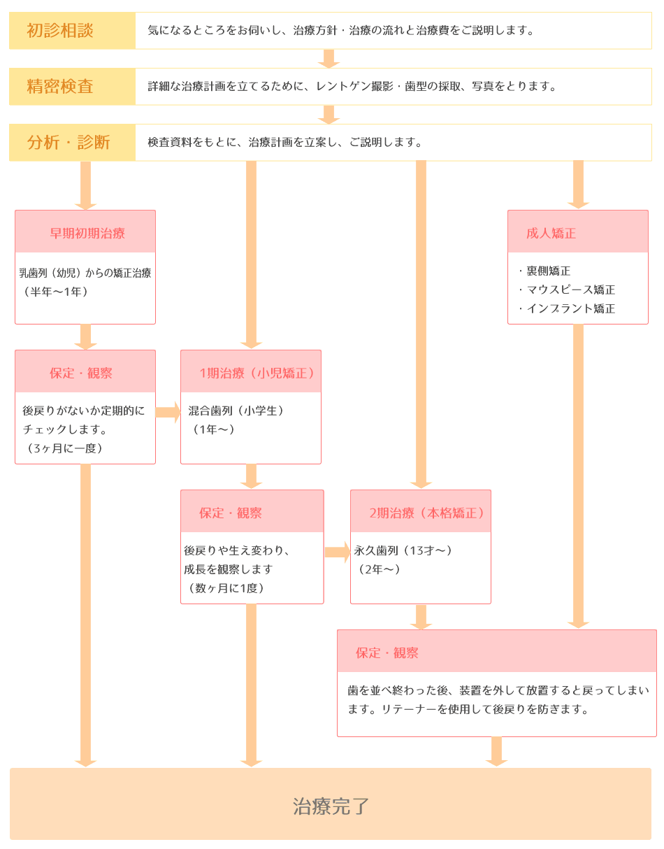 矯正治療の流れ