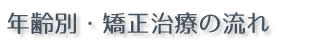 年齢別・矯正治療の流れ