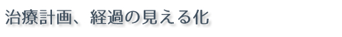 治療計画　経過の見える化